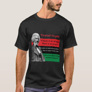 Frederick Douglass citerar Pan African Flagga Blac T Shirt