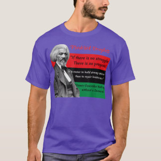 Frederick Douglass citerar Pan African Flagga Blac T Shirt