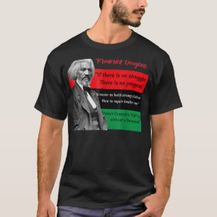 Frederick Douglass citerar Pan African Flagga Blac T Shirt