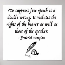 Frederick Douglass Free Tal Quote Poster