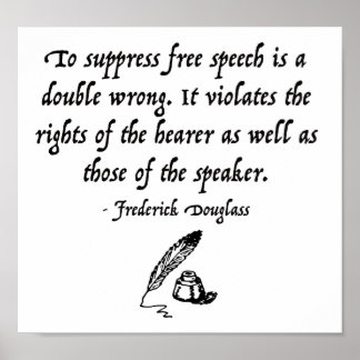 Frederick Douglass Free Tal Quote Poster