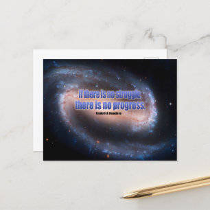 Frederick Douglass inspirational Quote "Progress" Vykort
