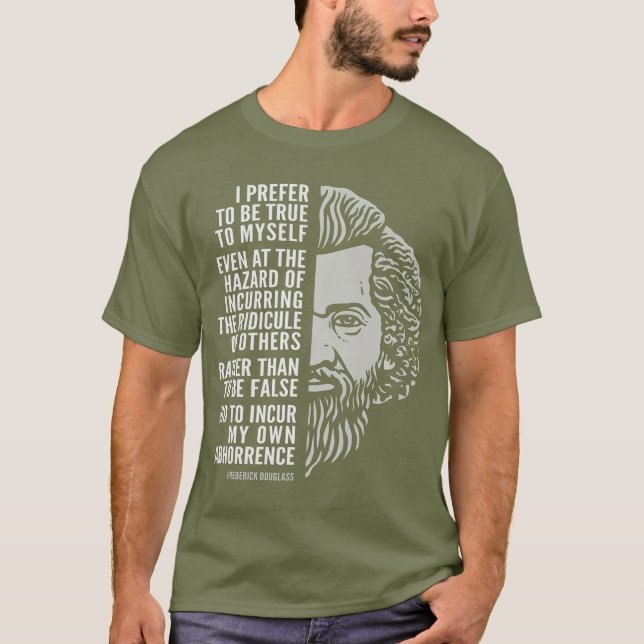 Frederick Douglass inspirationcitationstecken som  T Shirt (Framsida)