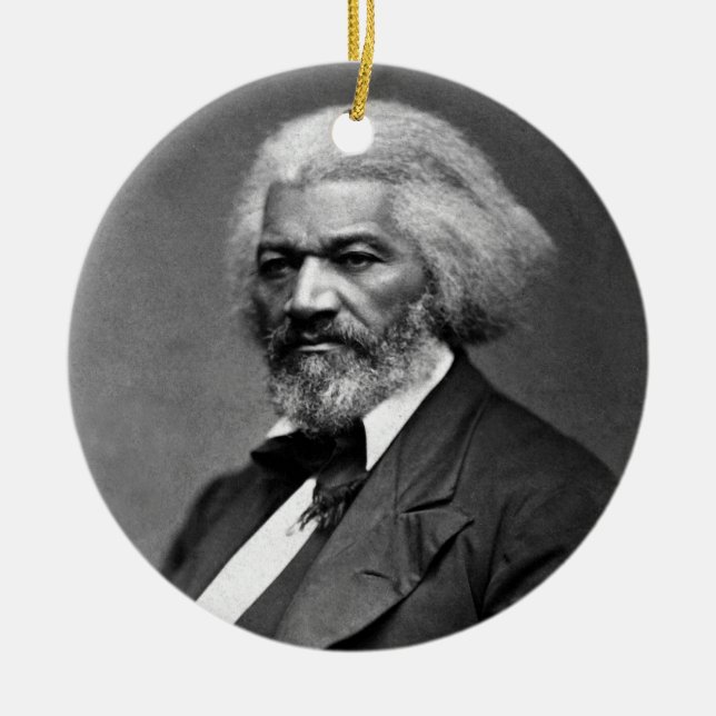 Frederick Douglass porträtt av George K. Warren Julgransprydnad Keramik (Framsidan)