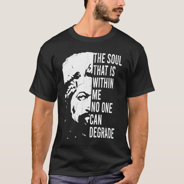 Frederick Douglass Quote Apparel, Black History Mo T Shirt (Framsida)