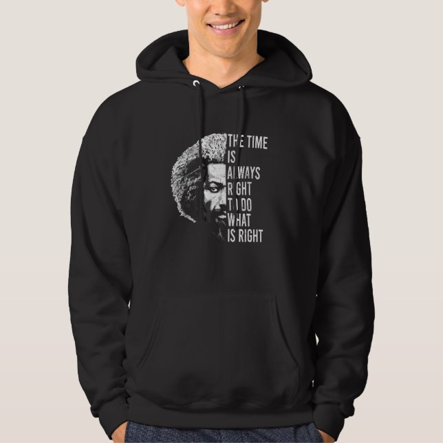 Frederick Douglass Quote Apparel Black History Mon Hoodie (Framsida)