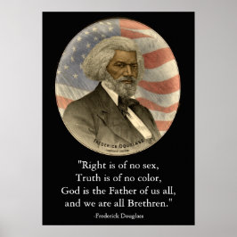 Frederick Douglass Quote Höger Truth Black History Poster