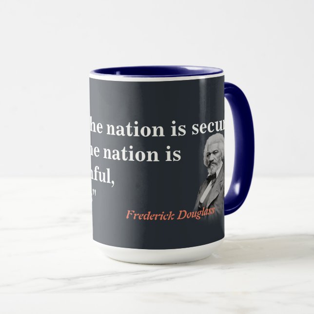 Frederick Douglass Quote om nationens livstid Mugg (Framsida höger)