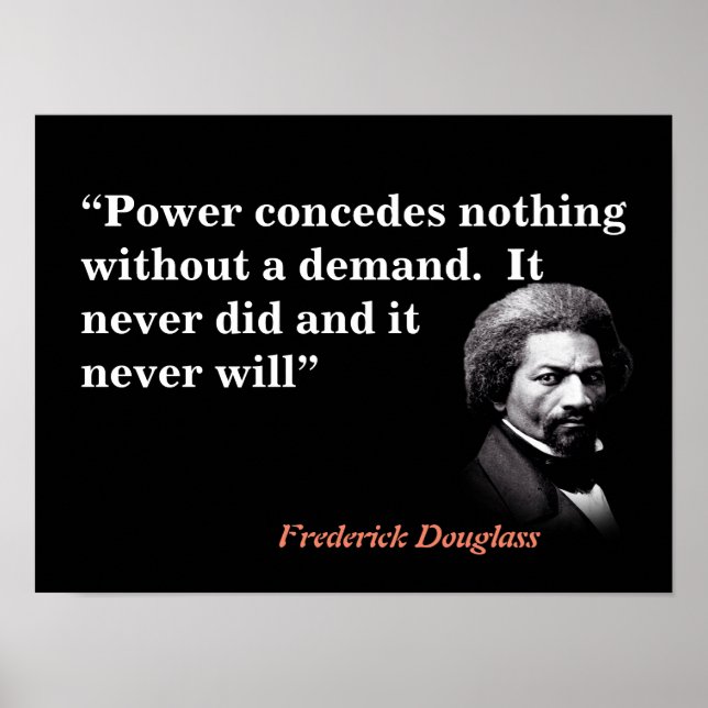 Frederick Douglass Quote on Power Poster (Framsidan)