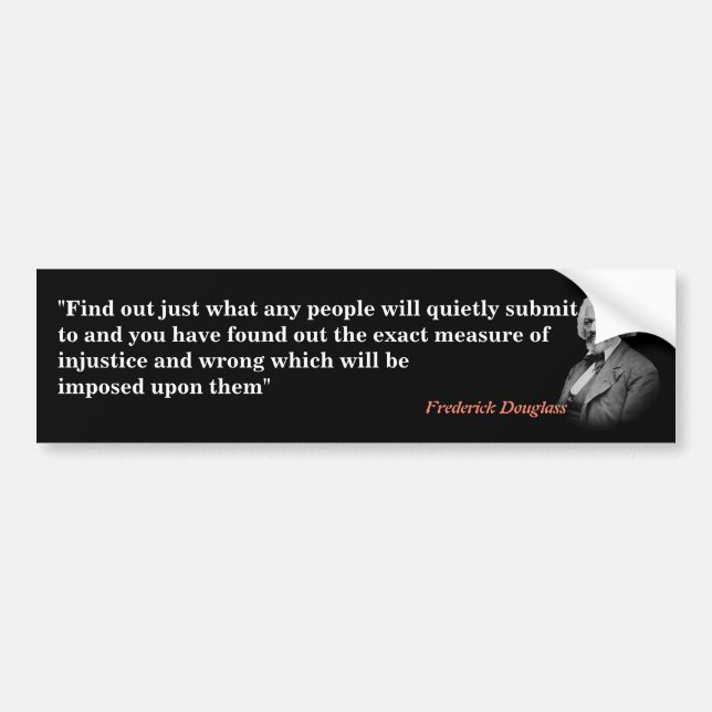 Frederick Douglass Quote on Submission and Injust  Bildekal (Framsidan)