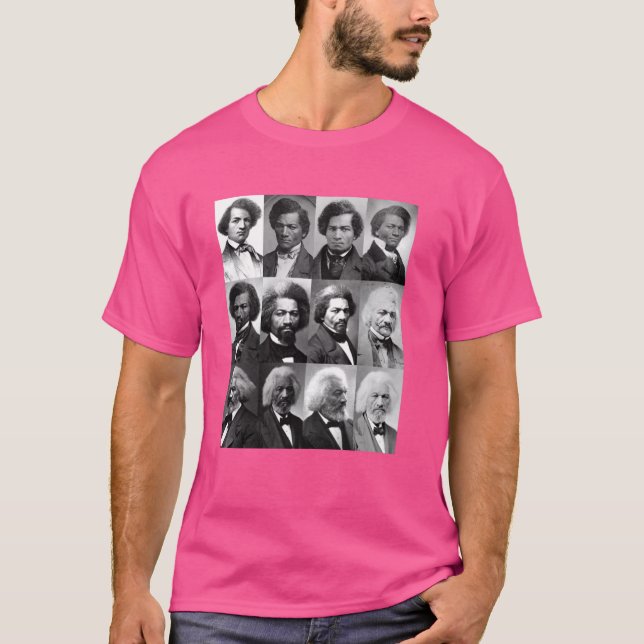 Frederick Douglass Shirt-Retro Black Histo T Shirt (Framsida)