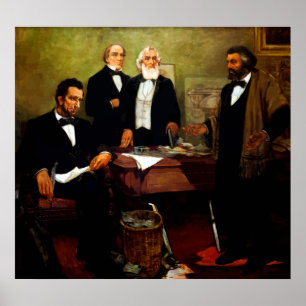 Frederick Douglass som appellerar till presidenten Poster