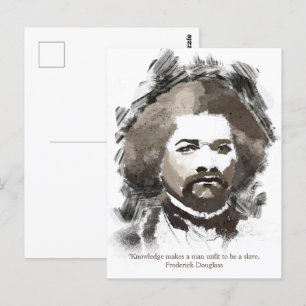 Frederick Douglass Watercolor Painting Vykort