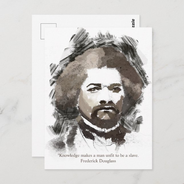 Frederick Douglass Watercolor Painting Vykort (Fram/baksida)