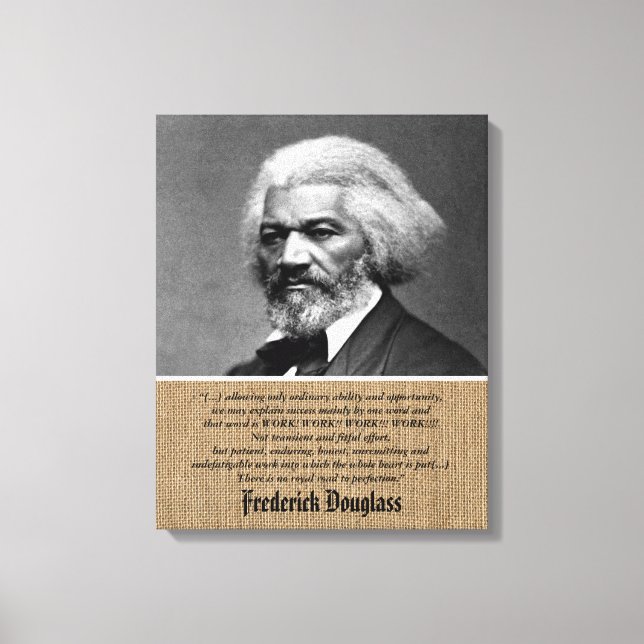 Frederick Douglass Work Perfection Quote Cv Canvastryck (Framsida)