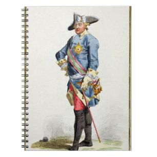Frederick II "den underbara" (1712-86) kungen av Anteckningsbok Med Spiral