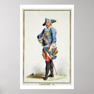 Frederick II "den underbara" (1712-86) kungen av Poster