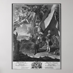 Frederick II och hans brorson Frederick William Poster