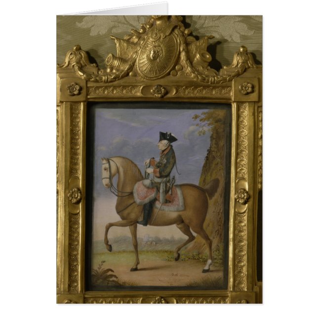 Frederick II på hästrygg Hälsningskort (Framsidan)
