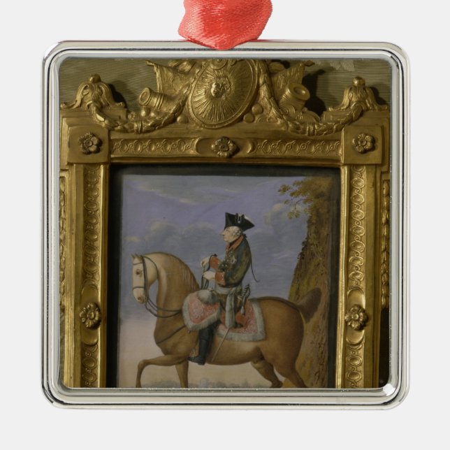 Frederick II på hästrygg Julgransprydnad Metall (Framsidan)