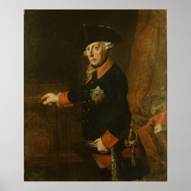 Frederick II The Underbar of Prussia, c.1763 Poster (Framsidan)