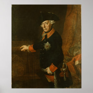 Frederick II underbaren av Prussia, c.1763 Poster