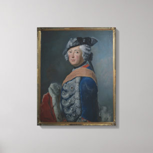 Frederick II underbaren av Prussia, efter 1753 Canvastryck