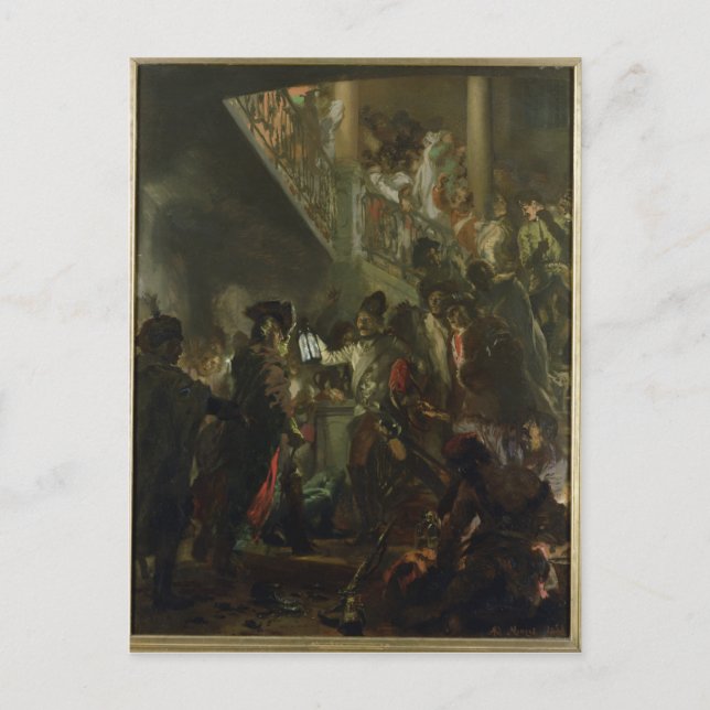 Frederick II Underbaren, i Lissa, Bonsoir Vykort (Framsida)