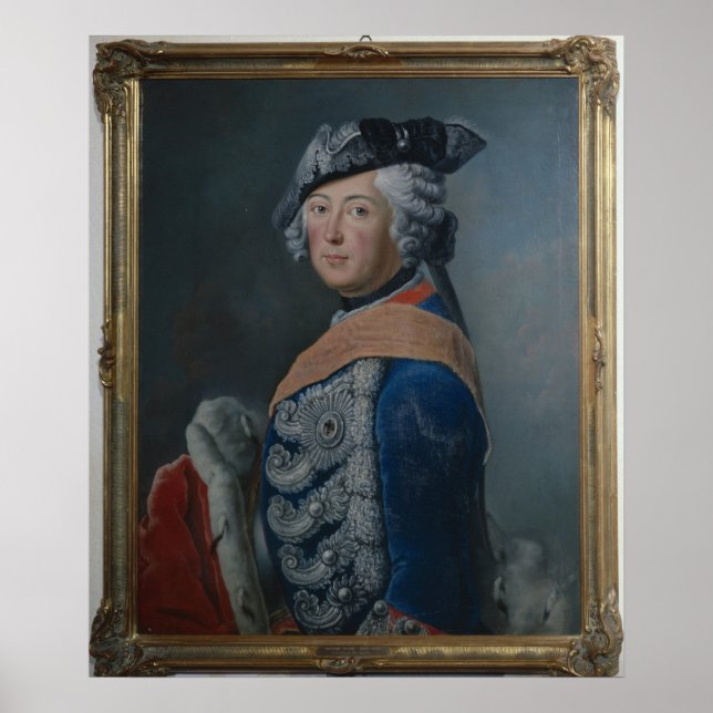 Frederick II Underbaren Preussen, efter 1753 Poster (Framsidan)