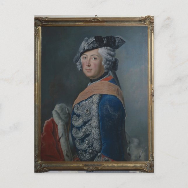 Frederick II Underbaren Preussen, efter 1753 Vykort (Framsida)