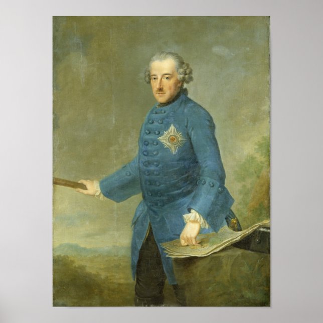 Frederick II Underbaren Preussia, 1770 Poster (Framsidan)