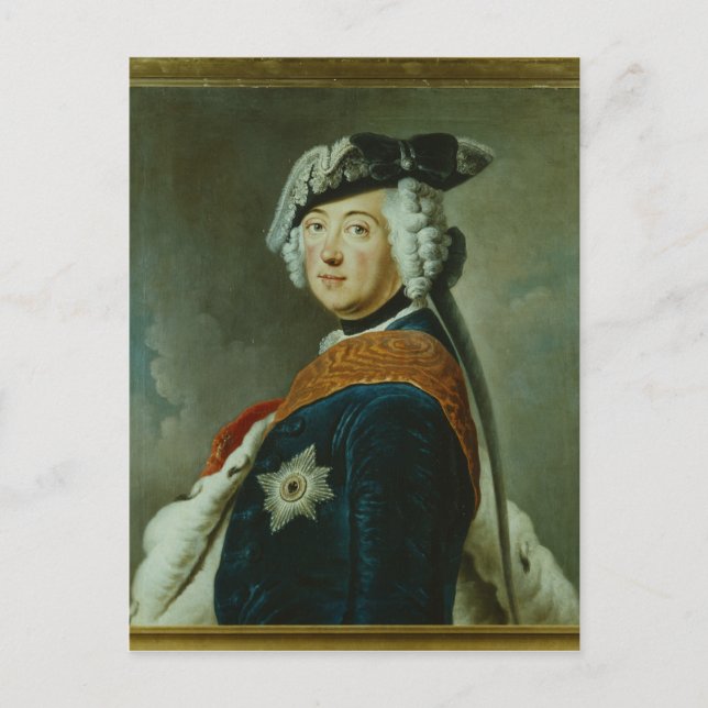 Frederick II Underbaren Preussia Vykort (Framsida)
