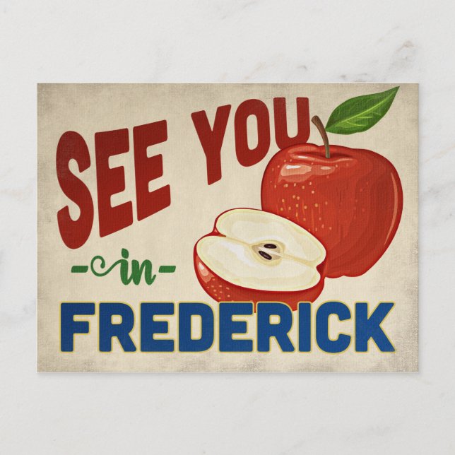 Frederick Maryland Apple - Vintage resor Vykort (Framsida)
