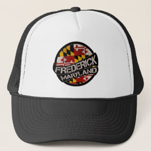 Frederick Maryland flagga grunge truckerkeps