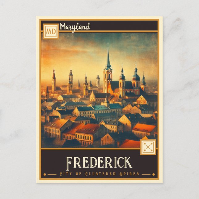 Frederick, Maryland | VINTAGE Vykort (Framsida)