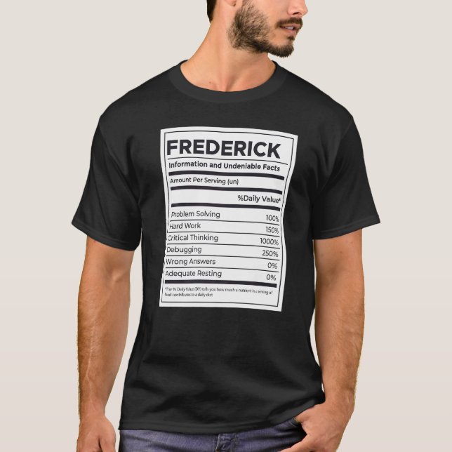 Frederick Nutrition Information Problem Solving Ha T Shirt (Framsida)