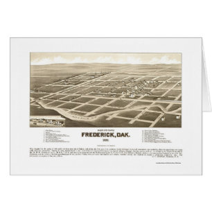 Frederick panorama- karta för SD - 1883 Hälsningskort