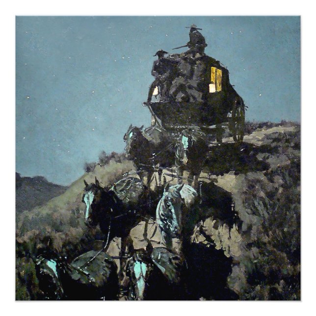 Frederick Remington “Den gamla diligensen” Fototryck (Framsidan)