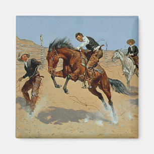 Frederick Remington västerländsk konst ”Släpp loss Magnet