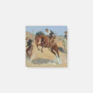Frederick Remington västerländsk konst ”Släpp loss Post-it Block
