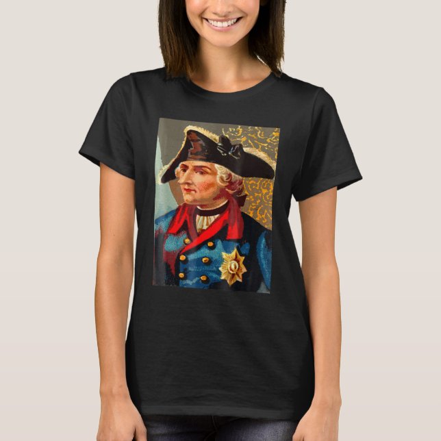 Frederick the Underbar Preussia Tyskland Germa frå T Shirt (Framsida)