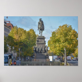 Frederick the Underbar Sculpture, Berlin, Tyskland Poster