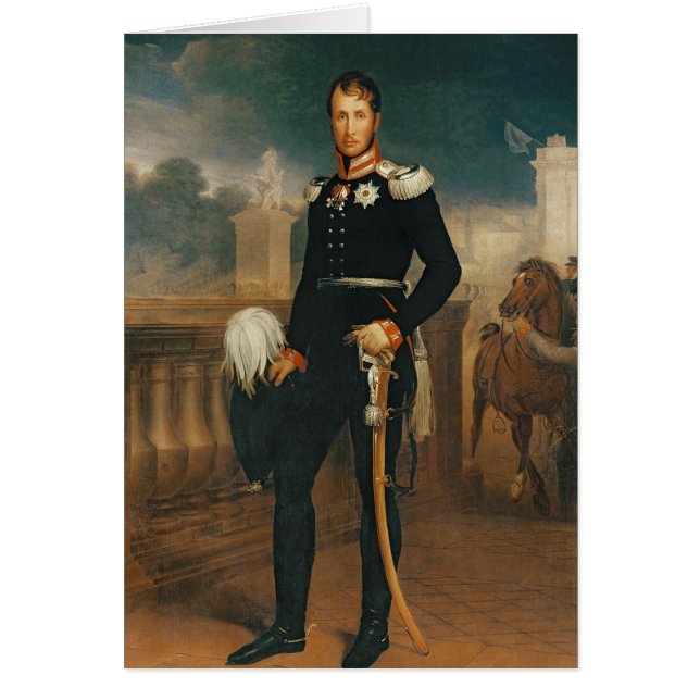 Frederick William III, kung av Prussia Hälsningskort (Framsidan)