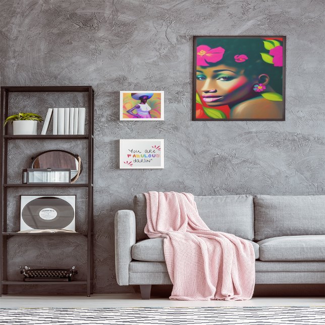 Fredericka Abstrakt African American Woman Poster (Skapare uppladdad)