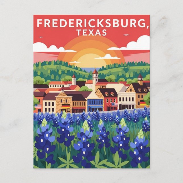 Fredericksburg Texas Resa Vykort (Framsida)
