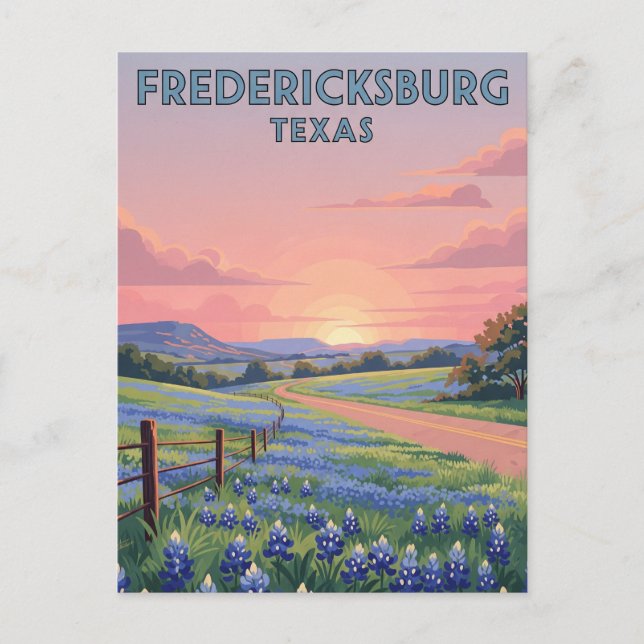 Fredericksburg Texas Travel Vykort (Framsida)
