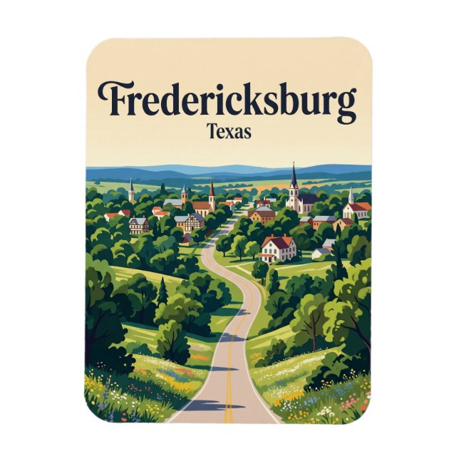 Fredericksburg USA Magnet (Vertikal)