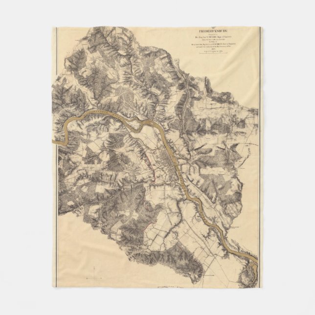 Fredericksburg Virginia Fleecefilt (Framsidan)