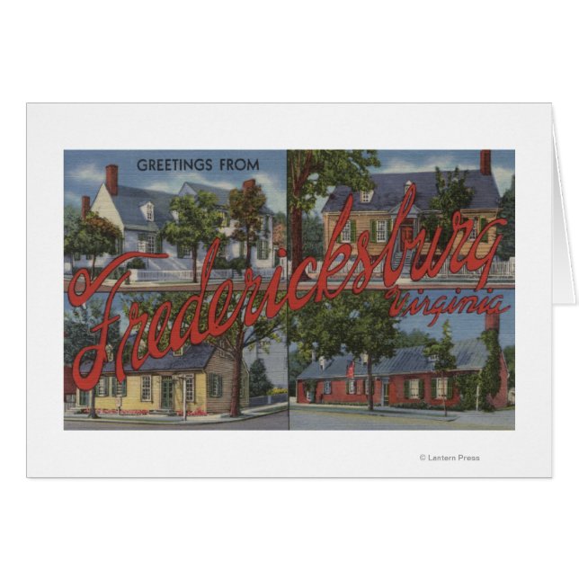Fredericksburg, Virginia - Large Brev Scenes Hälsningskort (Framsidan Horizontal)