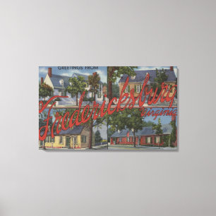 Fredericksburg Virginia - stora brevplatser Canvastryck